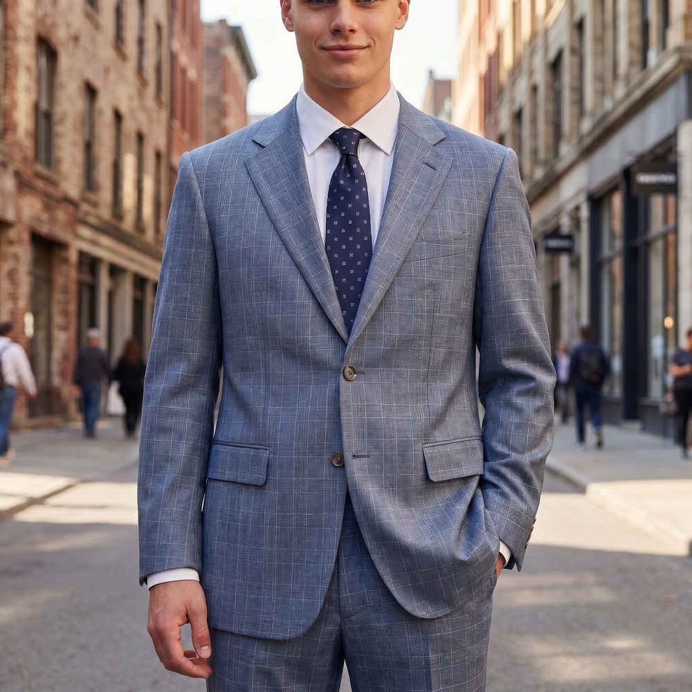 Suitsupply‎ Mens Blue Reda 110s Wool Suit Lazio Blazer 38S Brescia Pants W34 L27